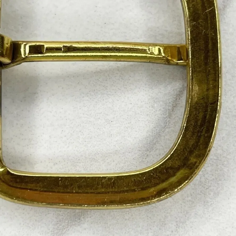 Gold Tone Rounded Simple Basic Belt Buckle